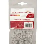 ELECTRICMATE CABLE SADDLE ROUND  5MM P/100