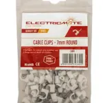 ELECTRICMATE CABLE SADDLE ROUND  7MM P/100