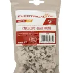 ELECTRICMATE CABLE SADDLE ROUND  8MM P/100
