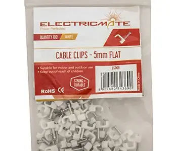ELECTRICMATE CABLE SADDLE FLAT  5.0MM P/100