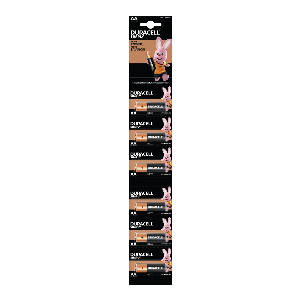 dur132634.webp DURACELL BATTERIES STRIPS 6X1 AA P/16 - Image 1