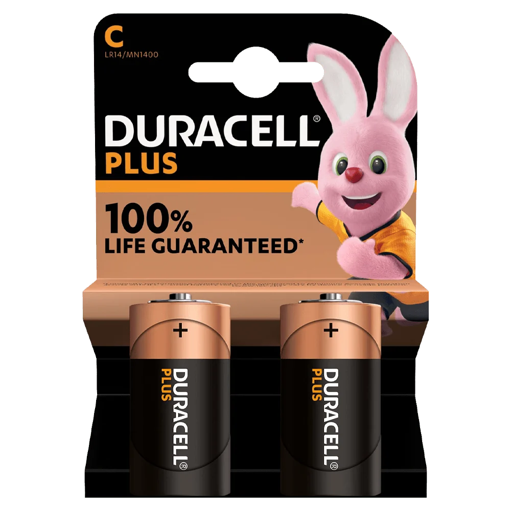 dur141834.webp DURACELL BATTERIES MAINLINE C P02 P/10 - Image 1