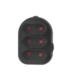 ELECTRICMATE ADAPTOR TRIPLE EURO BLACK