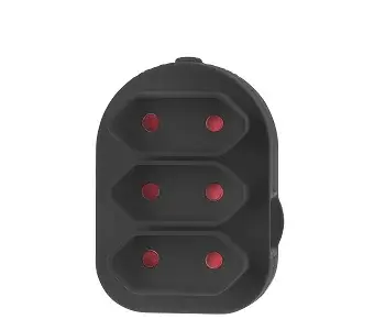 ELECTRICMATE ADAPTOR TRIPLE EURO BLACK