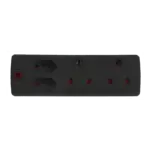 ELECTRICMATE ADAPTOR 2X16A+2X5A BLACK+SURGE