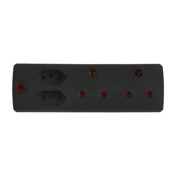 ELECTRICMATE ADAPTOR 2X16A+2X5A BLACK+SURGE