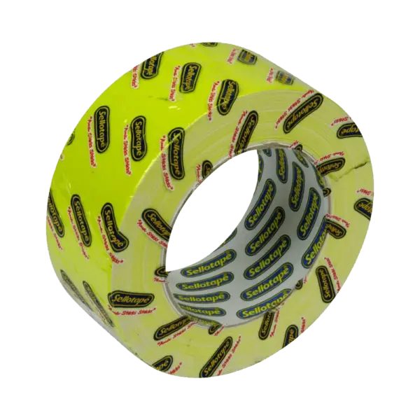 SELLOTAPE DUCT TAPE LUMO YELLOW 48MMX20M