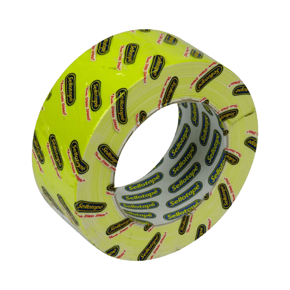 eap3150.webp SELLOTAPE DUCT TAPE LUMO YELLOW 48MMX20M - Image 1