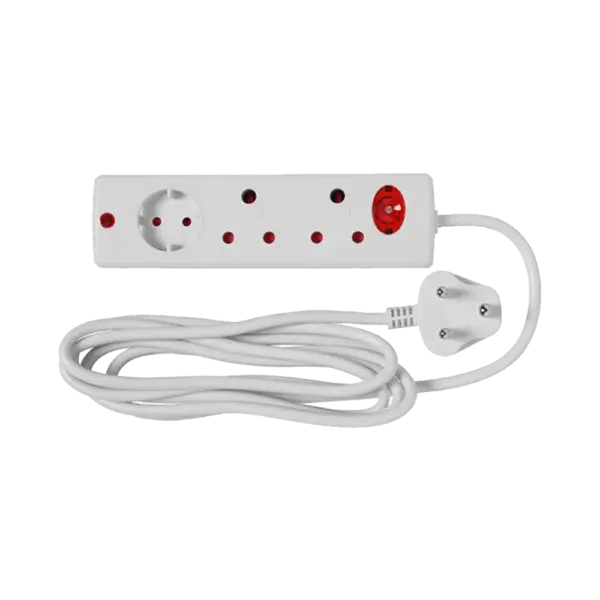 ELECTRICMATE MULTIPLUG  3WAY+3M CORD + OVERLOAD