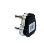 ELECTRICMATE PLUG TOP 16A SOLID BRASS PIN BLACK
