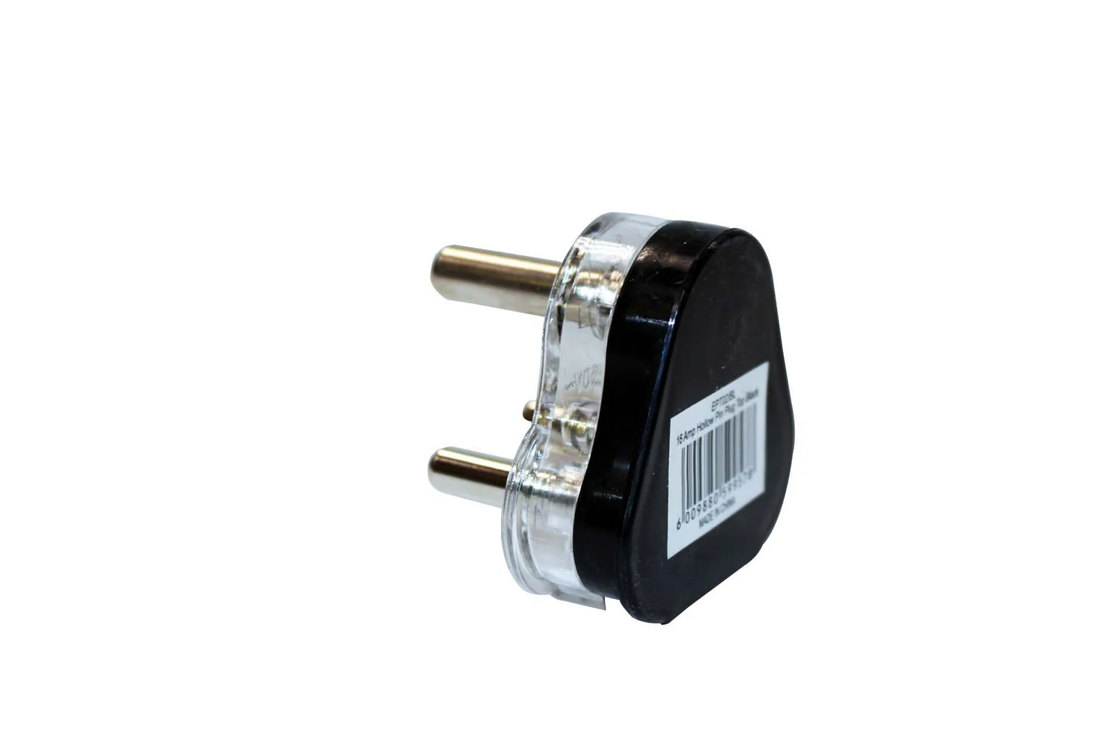 ept03-bl.webp ELECTRICMATE PLUG TOP 16A SOLID BRASS PIN BLACK - Image 1