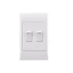 ELECTRICMATE SWITCH  2L 1WAY 2X4 WHITE