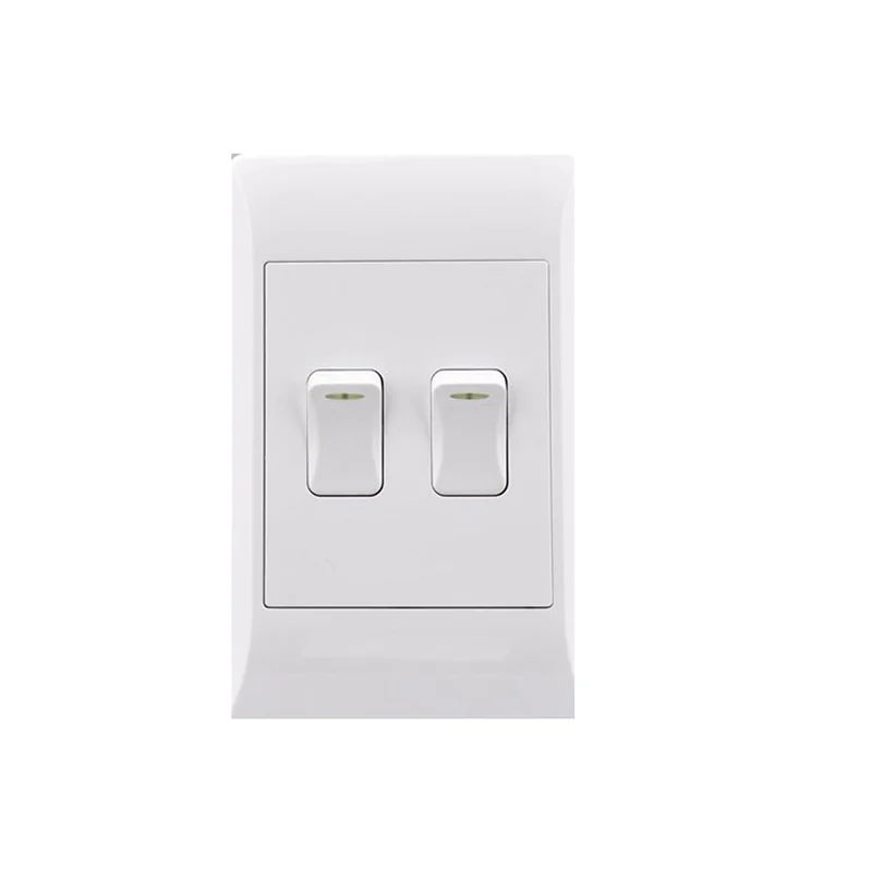 es013.webp ELECTRICMATE SWITCH 2L 1WAY 2X4 WHITE - Image 1