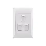 ELECTRICMATE SWITCH  3L 2X4 WHITE