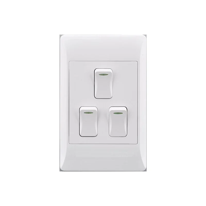 es015.webp ELECTRICMATE SWITCH 3L 2X4 WHITE - Image 1