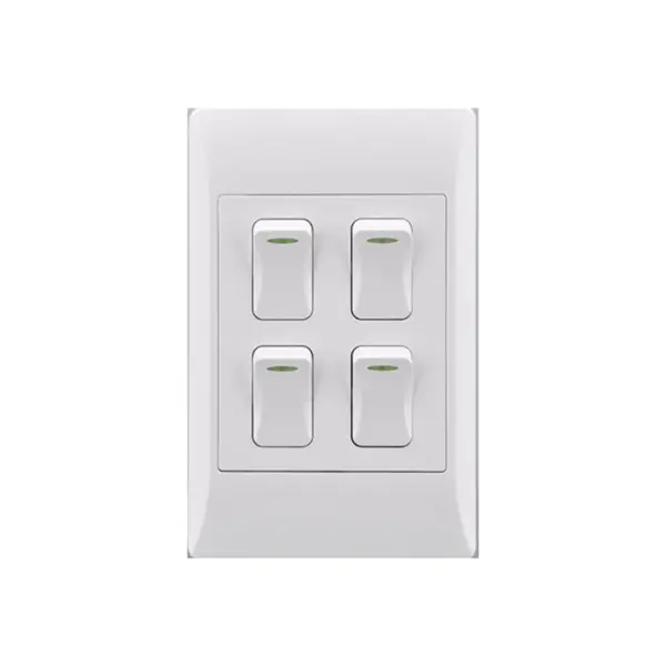 ELECTRICMATE SWITCH  4L 2X4 WHITE