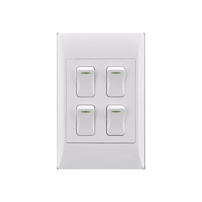 es016.webp ELECTRICMATE SWITCH 4L 2X4 WHITE - Image 1