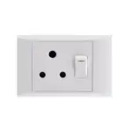 ELECTRICMATE SOCKET  2X4 SINGLE 16A WHITE