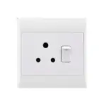 ELECTRICMATE SOCKET  4X4 SINGLE 16A WHITE