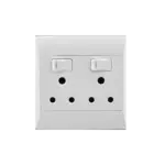 ELECTRICMATE SOCKET  4X4 DOUBLE 16A WHITE