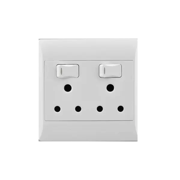 ELECTRICMATE SOCKET  4X4 DOUBLE 16A WHITE