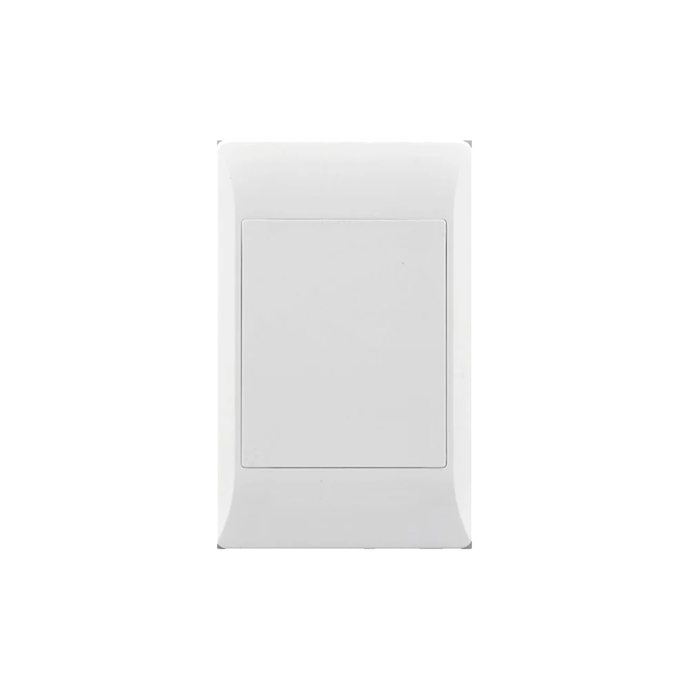 es032.webp ELECTRICMATE SOCKET 2X4 BLANK PLATE WHITE - Image 1