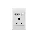 ELECTRICMATE SOCKET  2X4 16A+EURO  WHITE