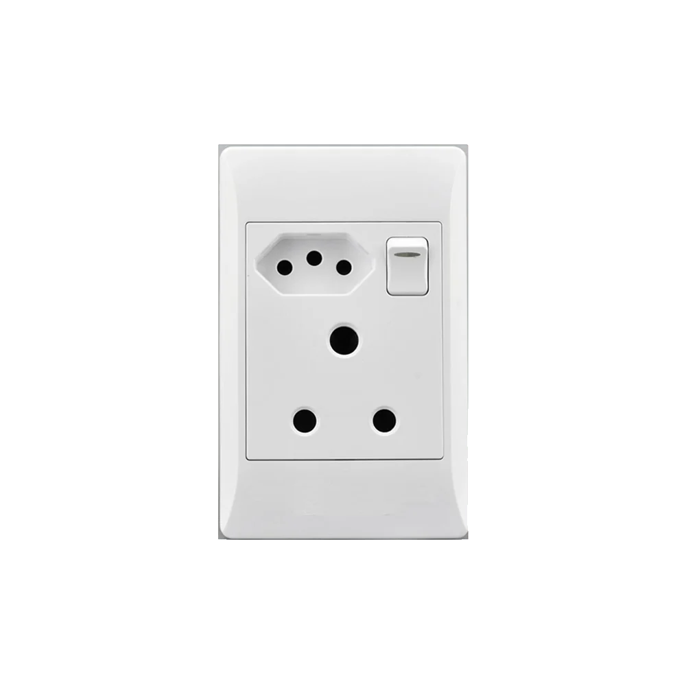 es034.webp ELECTRICMATE SOCKET 2X4 16A+EURO WHITE - Image 1