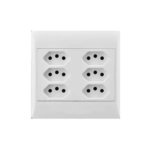 ELECTRICMATE SOCKET  4X4 6XEURO WHITE