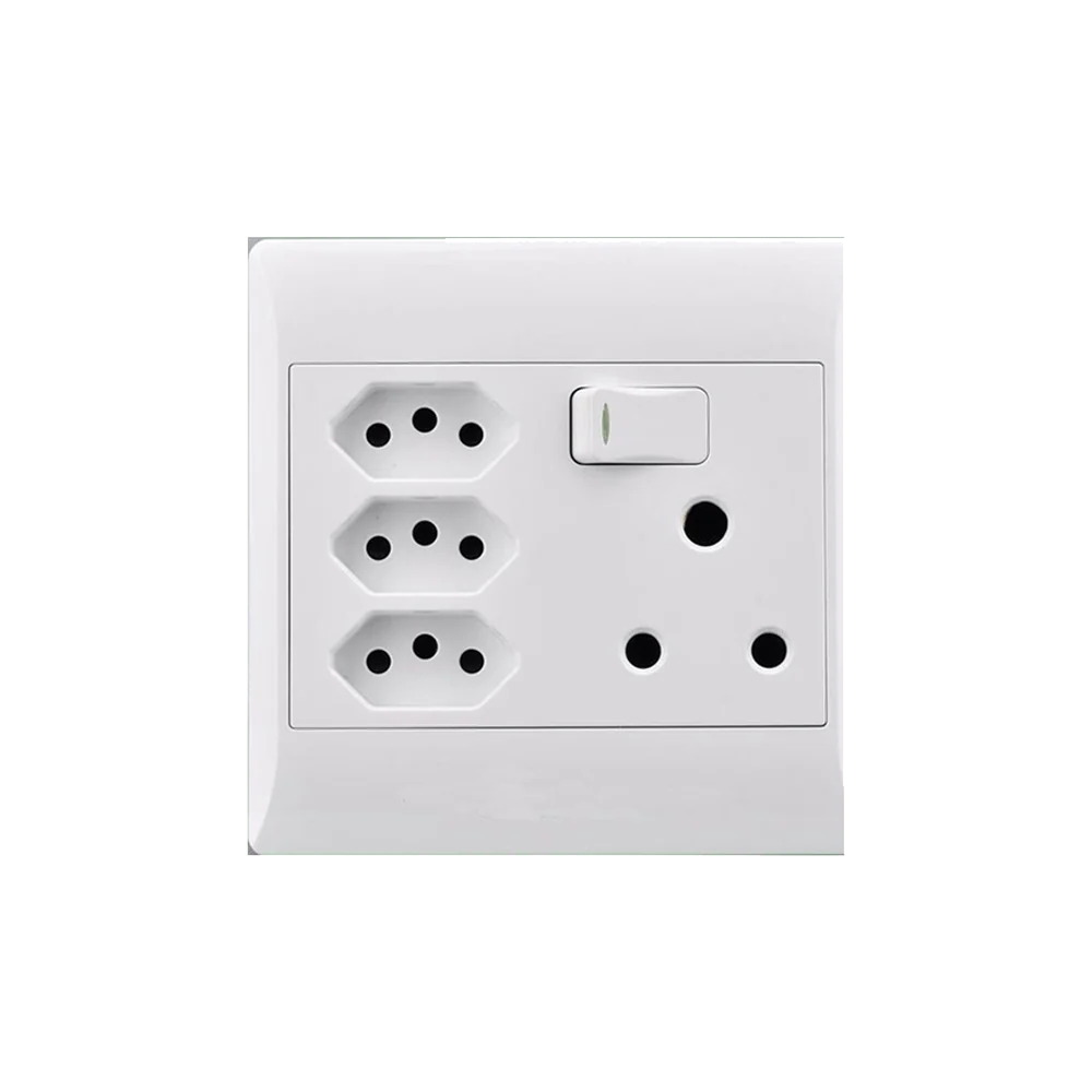 es036.webp ELECTRICMATE SOCKET 4X4 3XEURO+16A WHITE - Image 1