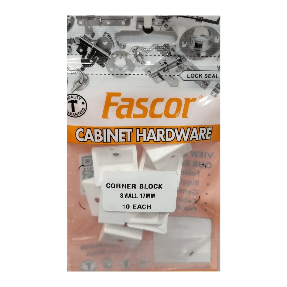 fas64626.webp FASCOR CORNER PVC SMALL 17MM P/10 - Image 1