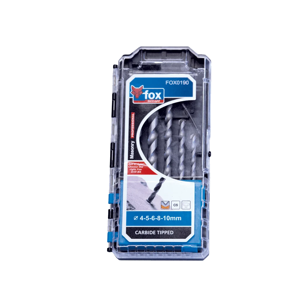 fox0190.webp FOX DRILL BIT SET MASONRY P/5 PRO 4-10MM - Image 1