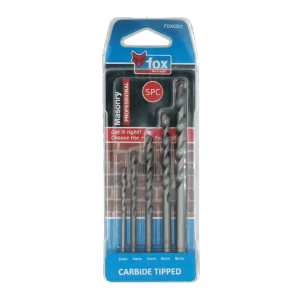 FOX DRILL BIT SET MASONRY P/5 PRO 3-8MM