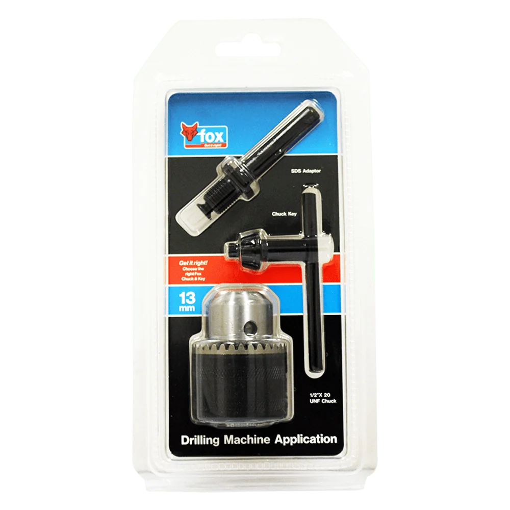 fox20145.webp FOX CHUCK & KEY 13MM & SDS ADAPTOR - Image 1