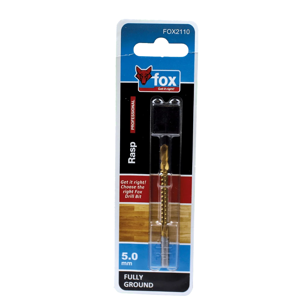 fox2110.webp FOX DRILL BIT WOOD F/G RASP 5.0X86MM XXX - Image 1