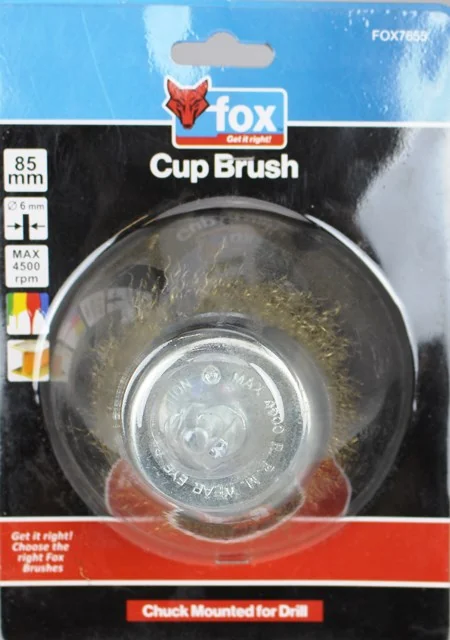fox7655.webp FOX WIRE CUP BRUSH CRIMPED FINE 85MM(DRILL) - Image 1
