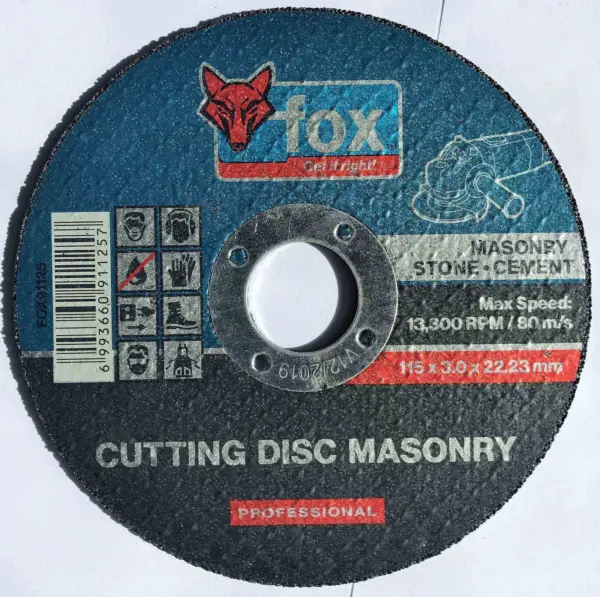 FOX DISC CUTTING MASONRY PRO 115X3.0MM