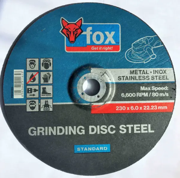 FOX DISC GRINDING STEEL STD 230X6.0MM