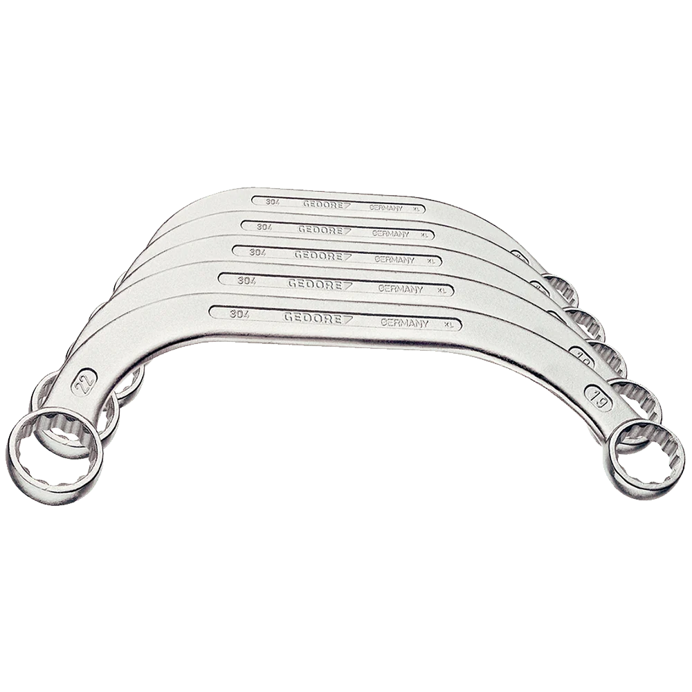 ged634018.webp GEDORE BLUE SPANNER HALF MOON SET 304 P/6 - Image 1