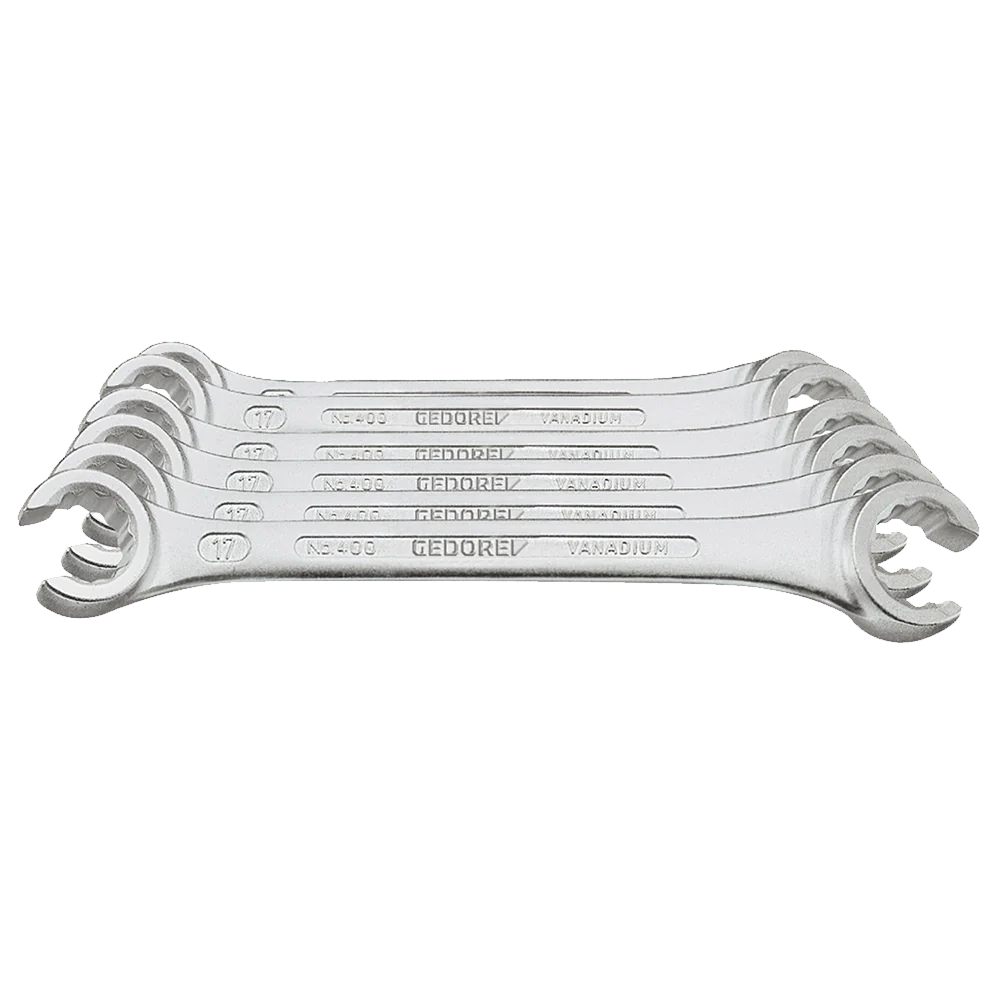 ged634026.webp GEDORE BLUE SPANNER FLARE NUT SET 400 P/5 8-24MM - Image 1