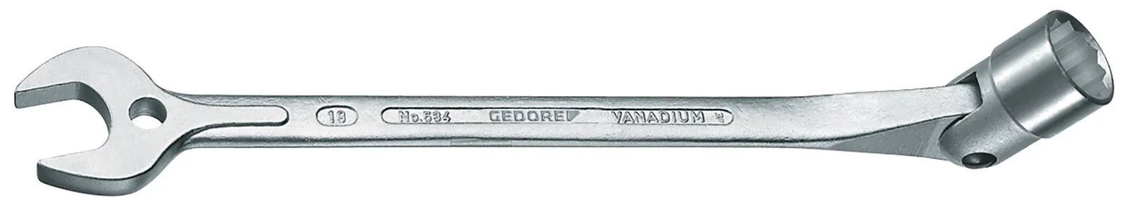 ged651281.webp GEDORE BLUE SPANNER SWIVEL OPEN 534 19MM - Image 1