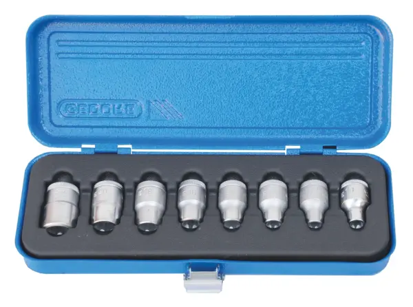 GEDORE BLUE SOCKET BIT SET TORX 1/2 TX19-FT