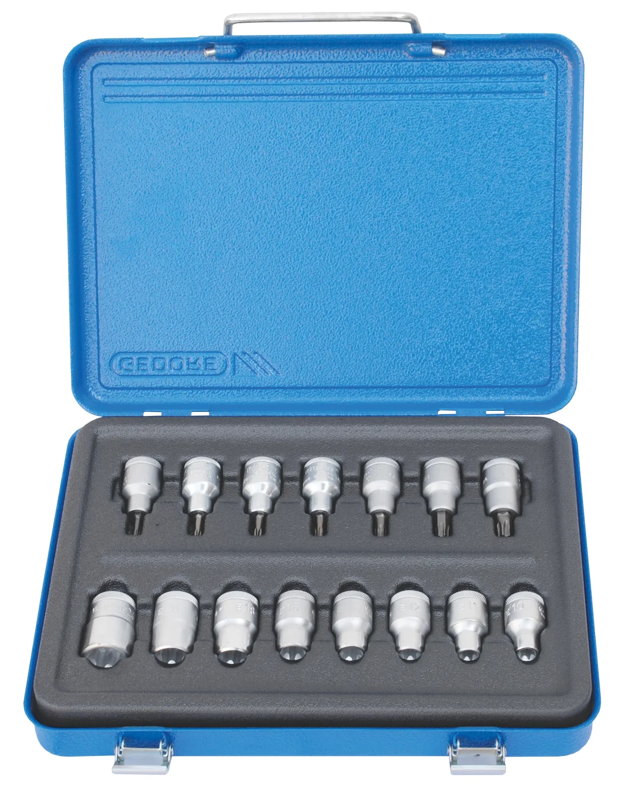 ged666009.webp GEDORE BLUE SOCKET BIT SET TORX 1/2 ITX/TX19-FMT - Image 1