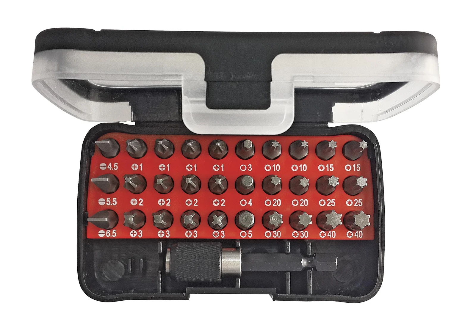 gedr33005031.webp GEDORE RED BIT SET 1/4SL+PH+PZ+TX+HEX P/32 XXX - Image 1