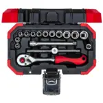 GEDORE RED SOCKET SET 1/4 4-13MM+BITS16PCE