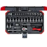 GEDORE RED SOCKET SET 1/4 4-13MM+BITS33PCE XXX