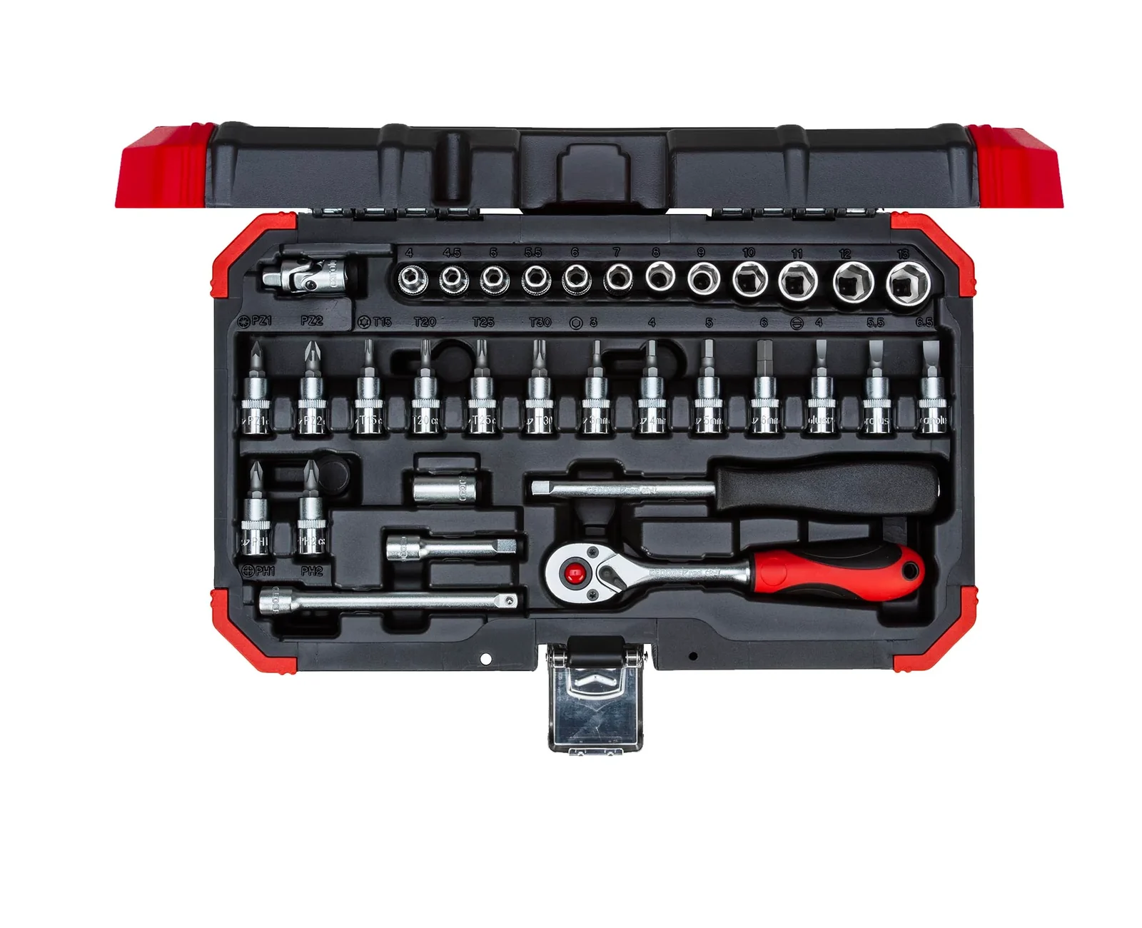 gedr49003033.webp GEDORE RED SOCKET SET 1/4 4-13MM+BITS33PCE XXX - Image 1