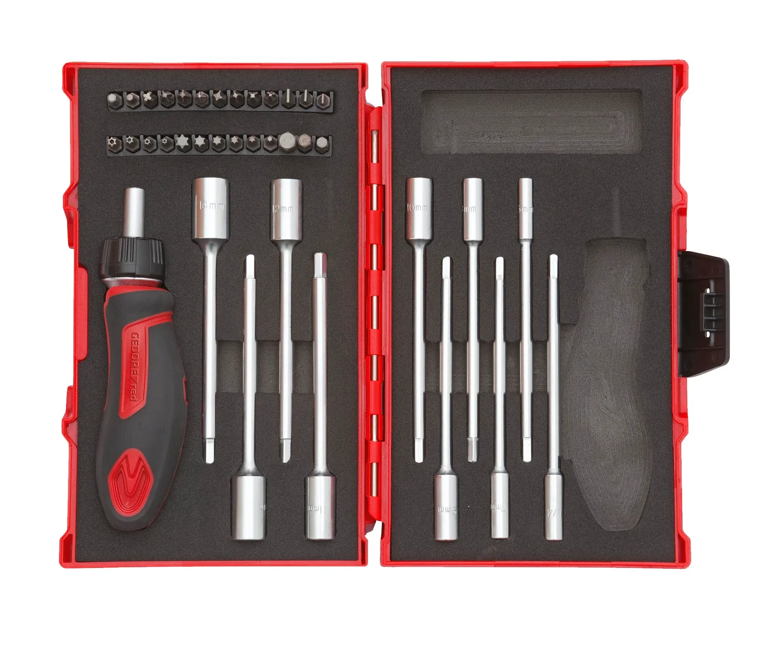 gedr49005037.webp GEDORE RED RATCHET T/SET T-HANDLE 1/4 P/37 XXX - Image 1