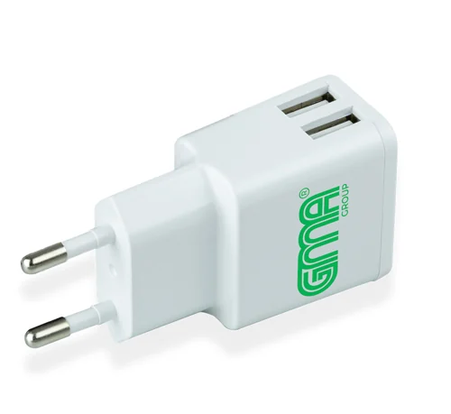 gma0060.webp GMA CHARGER DUAL USB 2.4A WHITE P/5 - Image 1