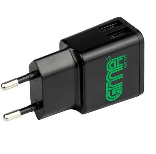 gma0065.webp GMA CHARGER DUAL USB 2.4A BLACK P/5 - Image 1
